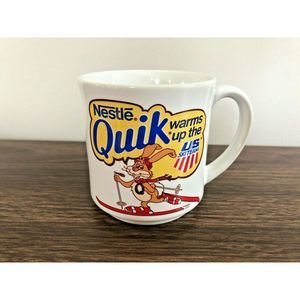 Vintage Nestle Quik Rabbit Bunny Cup Mug Olympics